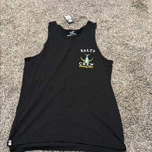 Salty Crew Black Tank Top with Colorful Logo